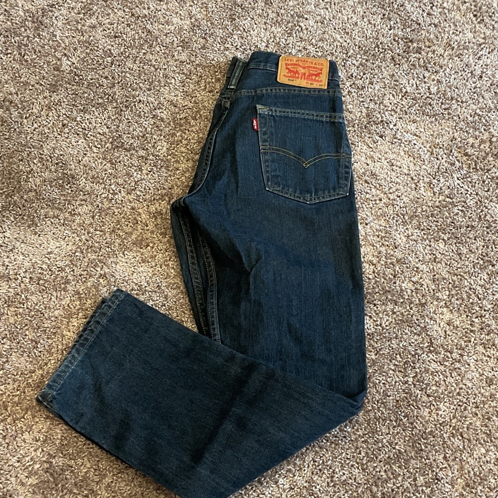 Levi's Men's Dark Blue Straight Jeans, Size 30 x 30